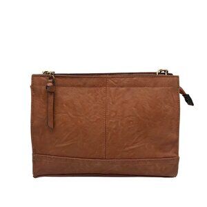 Bueno Brown Faux Leather Shoulder Bag